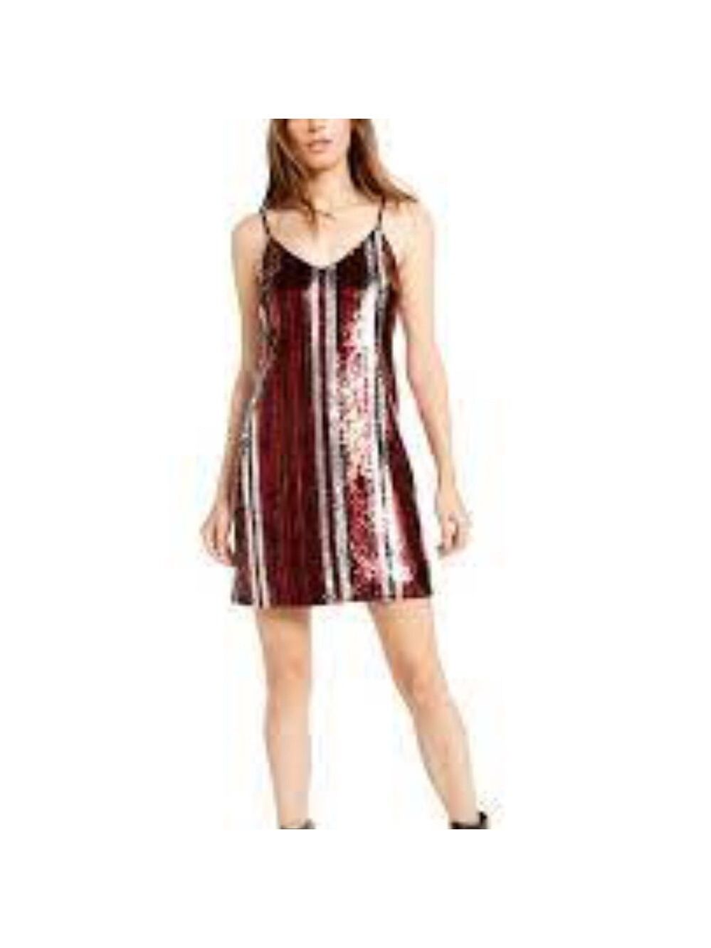 Bar III Sequin Striped Dress